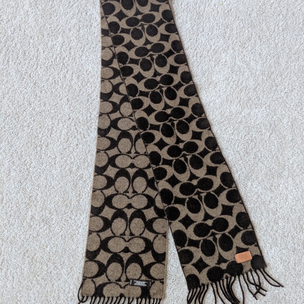 Tan coach scarf